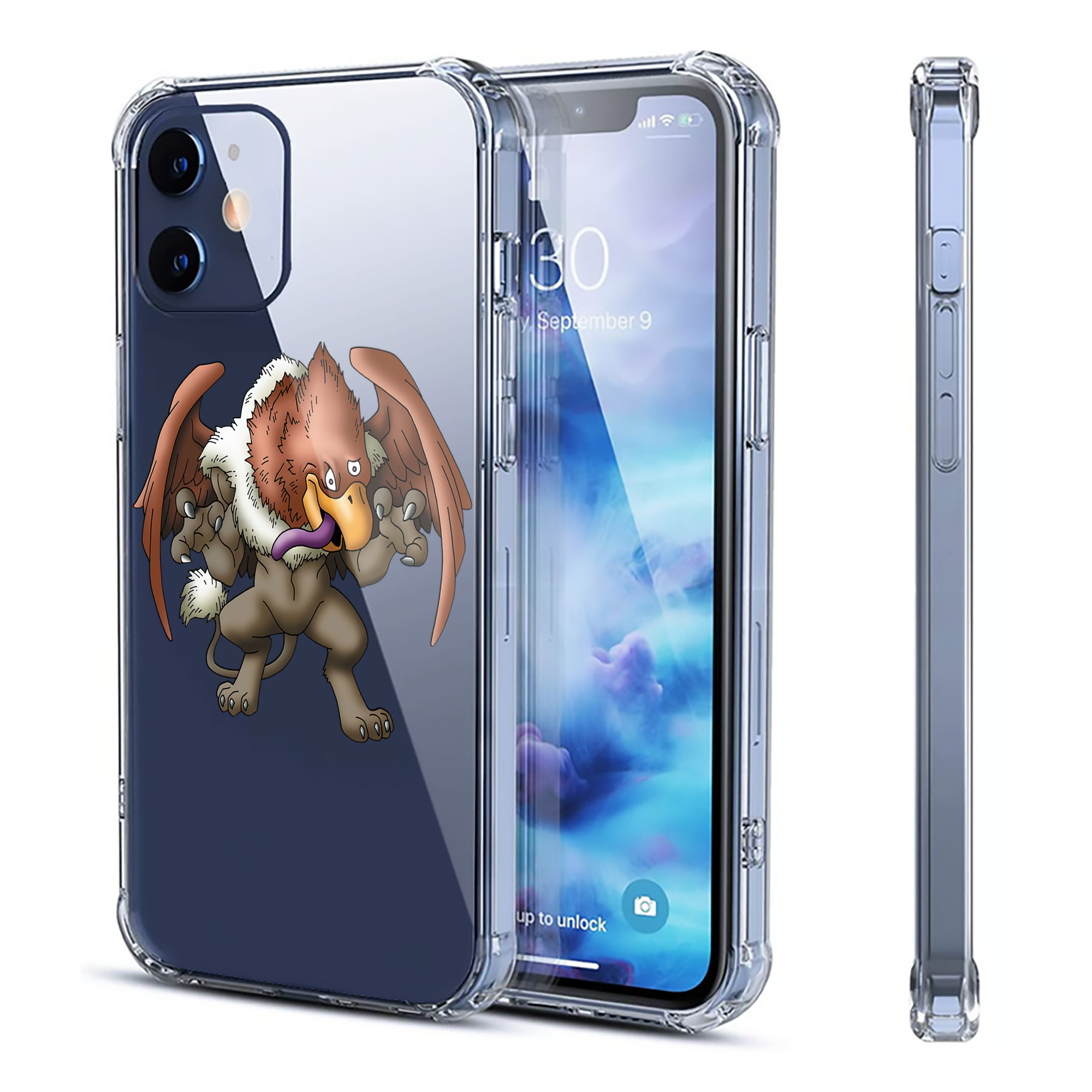 （画像用） ドラゴンクエスト Doragon Kuesuto Dragon Quest 【iPhone 12シリーズ対応】透明スマホケース（クリアソフトケース）